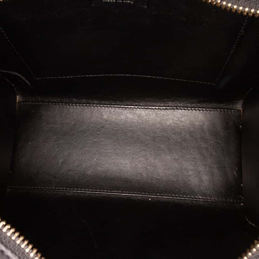 Celine Nano Tricolor Grained Calfskin and Nubuck Luggage Tote Brown Leather Good condition - Model View