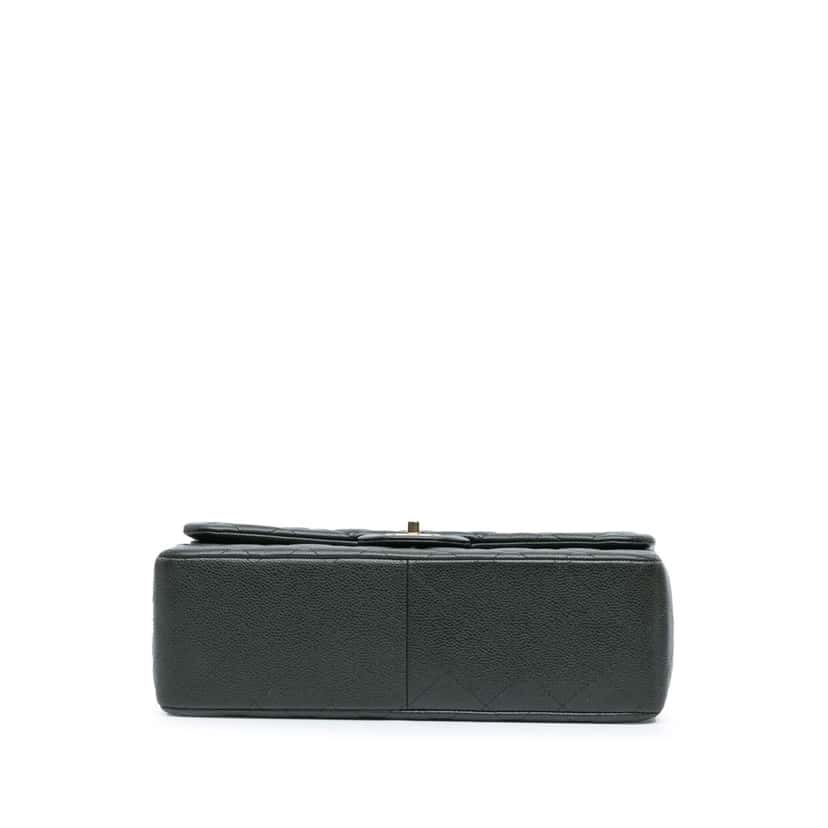 Chanel Jumbo Classic Caviar Double Flap Grey Leather Good condition - Inside View