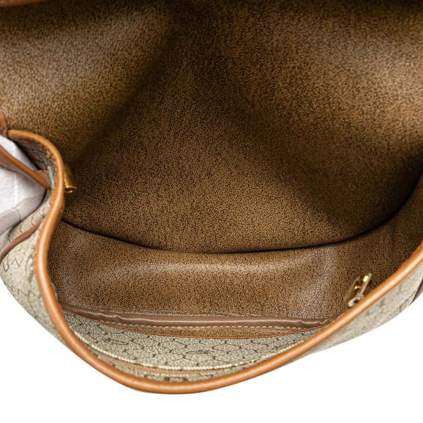 Dior Honeycomb Coated Canvas Crossbody Brown Canvas Good condition - Model View