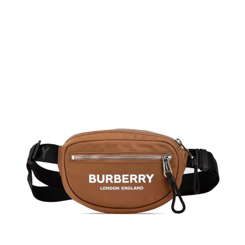 Burberry Nylon Logo Cannon Belt Bag Brown Good condition - Front View