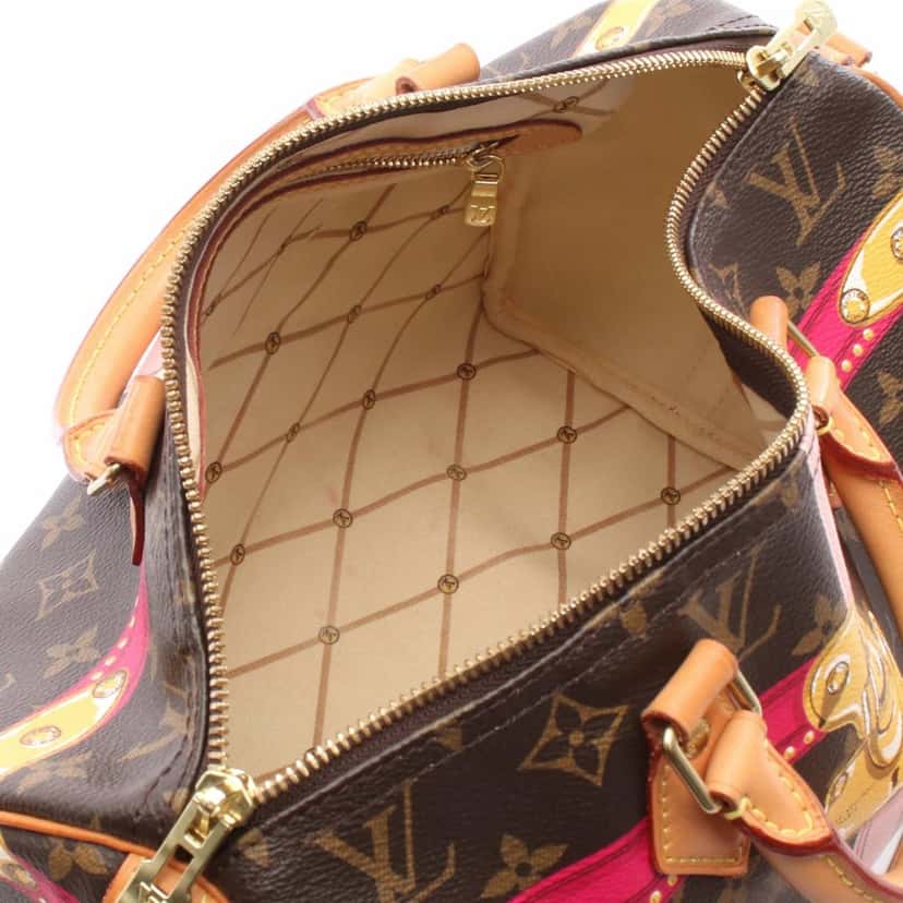Louis Vuitton Monogram Summer Trunks Speedy Bandouliere 30 Brown Canvas Good condition - Inside View
