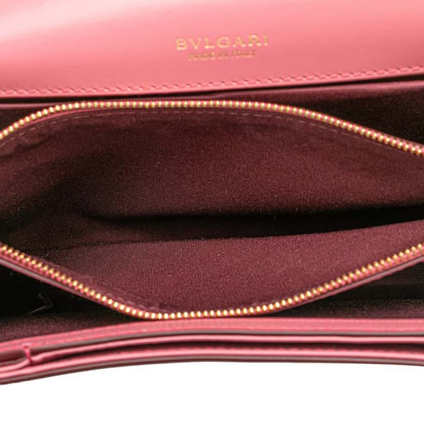 Bvlgari Leather Serpenti Forever Crossbody Pink Leather Good condition - Box View