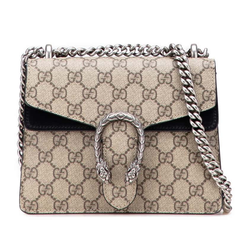 Gucci Mini GG Supreme Dionysus Crossbody Brown Canvas Good condition - Front View