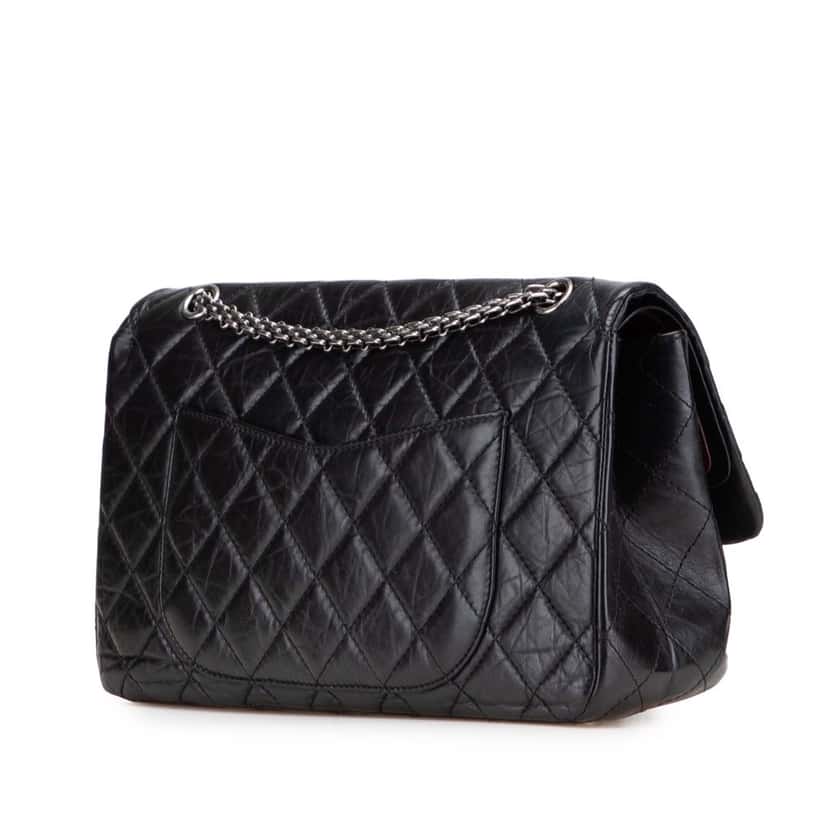 Chanel Reissue 2.55 Aged Calfskin Double Flap 227 Black Leather Good condition - Back View
