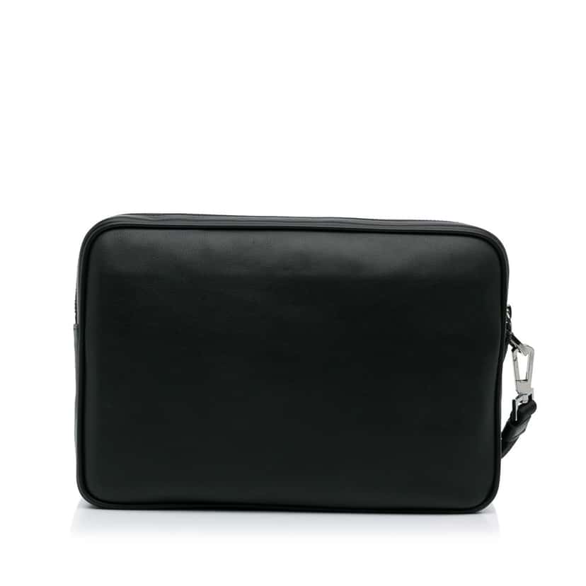 Versace Medusa Clutch Black Leather Good condition - Model View