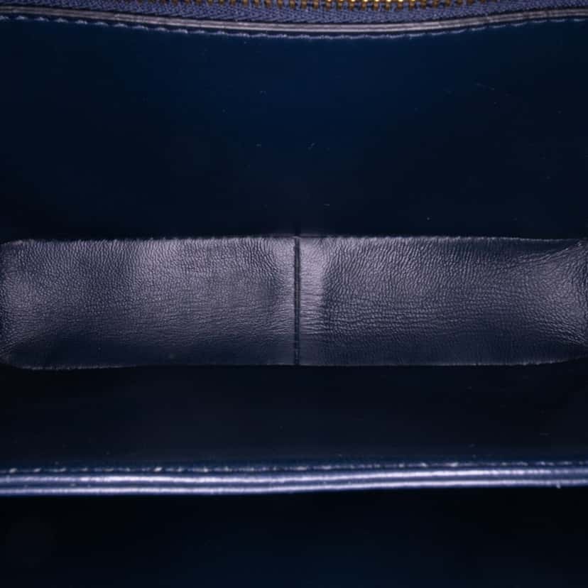 Celine Teen Shiny Calfskin Triomphe Crossbody Blue Leather Good condition - Model View