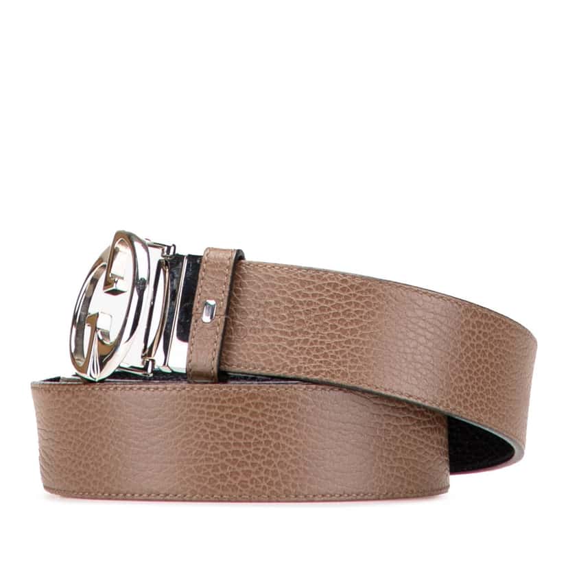 Gucci Leather 1973 Reversible Belt Brown Leather Good condition - Back View