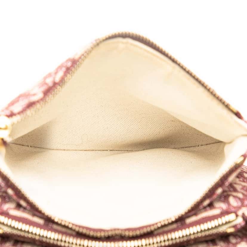 Dior Oblique Canvas Saddle Triple Zip Crossbody Red Canvas Good condition - Model View