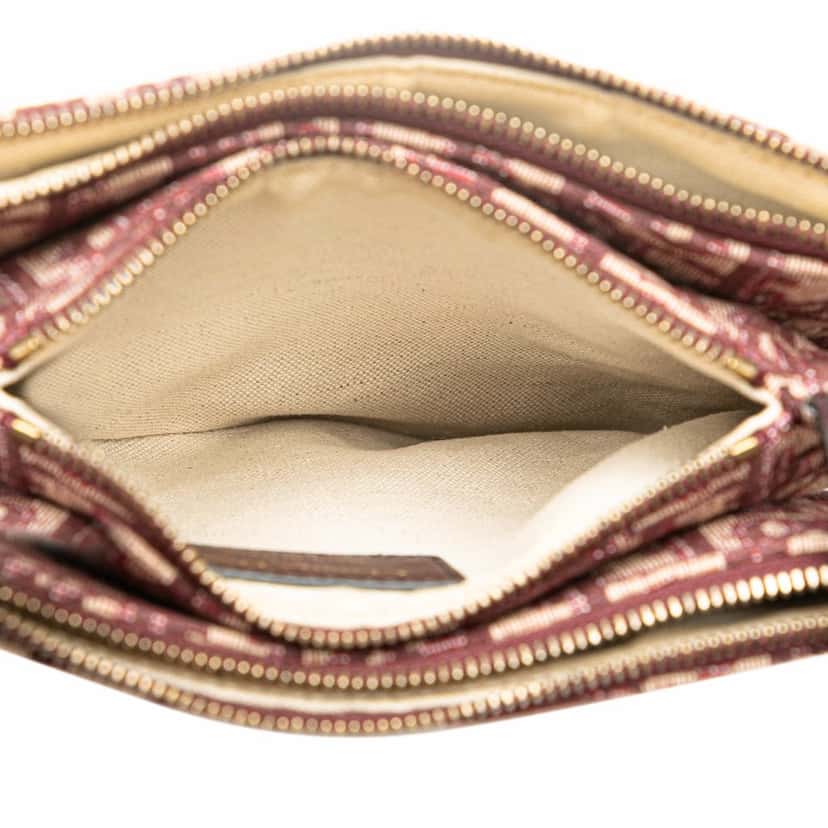 Dior Oblique Canvas Saddle Triple Zip Crossbody Red Canvas Good condition - Box View