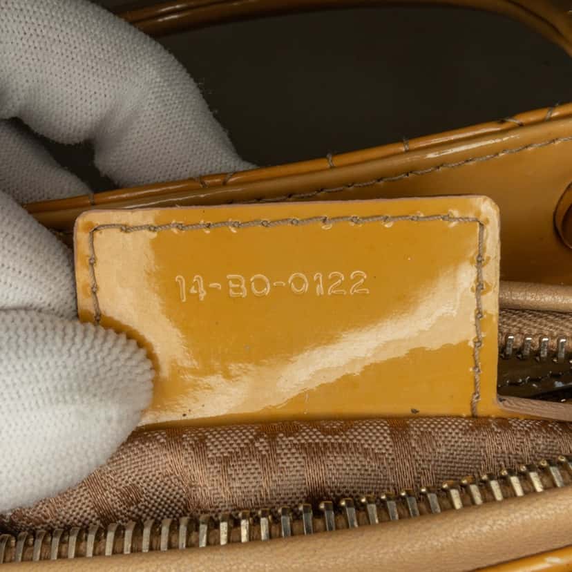 Dior Medium Patent Cannage Lady Dior Brown Leather Good condition - Box View