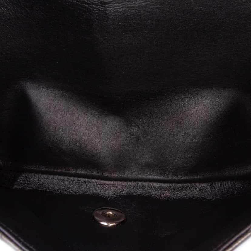 Chanel Medium Classic Striped Patent Double Flap Black Leather Good condition - Box View