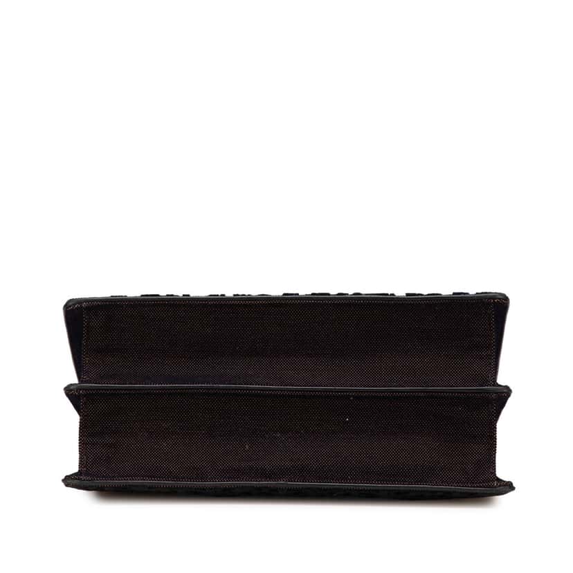 Dior Oblique Velvet Diorama Satchel Blue Velvet Good condition - Inside View
