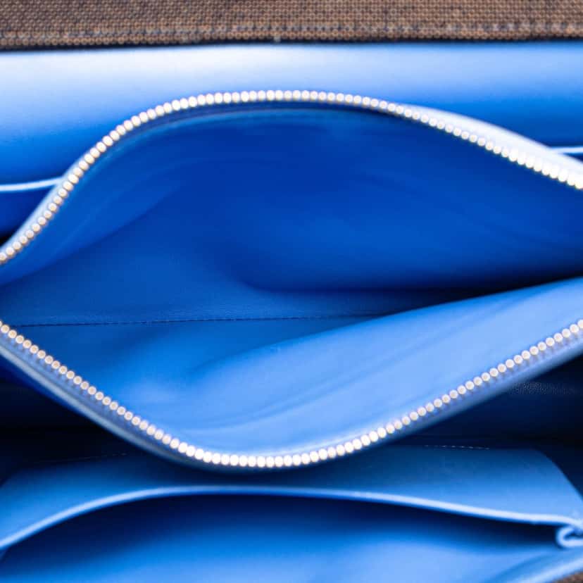 Dior Oblique Velvet Diorama Satchel Blue Velvet Good condition - Model View