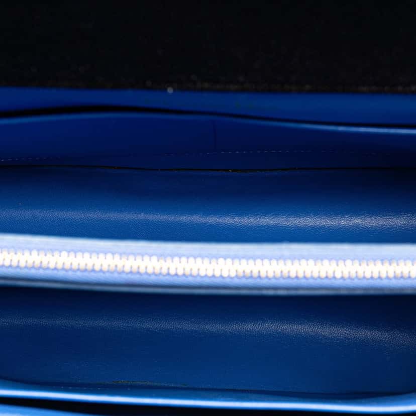 Dior Oblique Velvet Diorama Satchel Blue Velvet Good condition - Box View