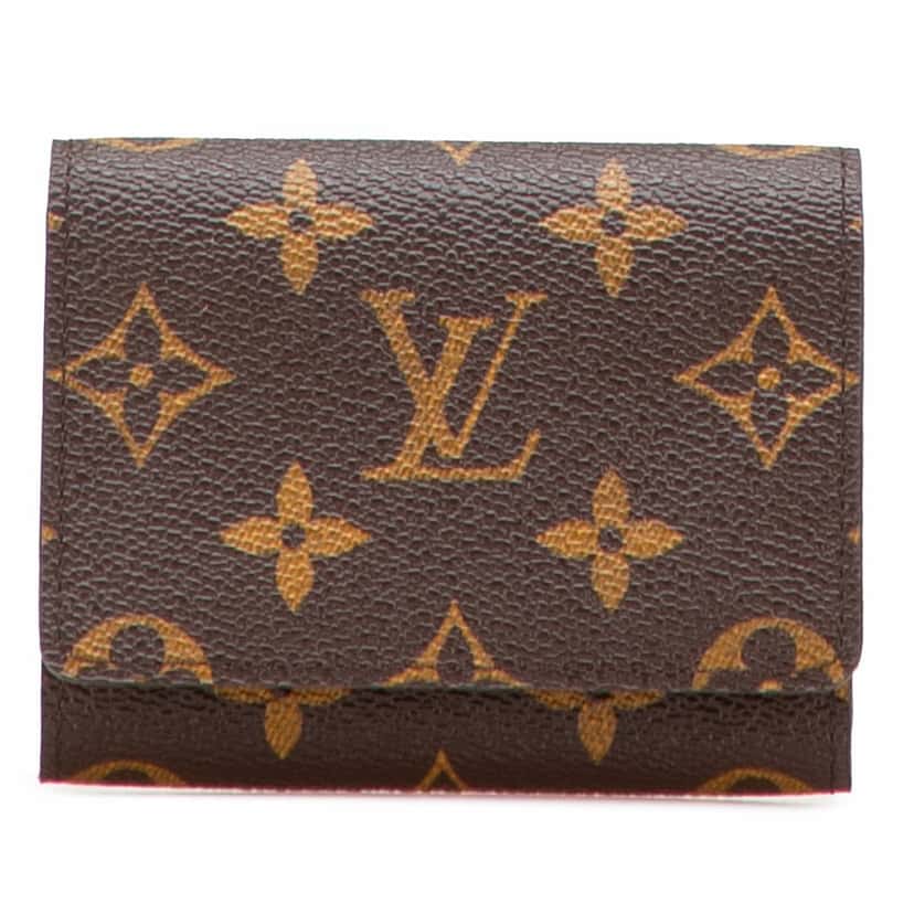 Louis Vuitton Monogram Enveloppe Carte De Visite Brown Canvas Good condition - Front View