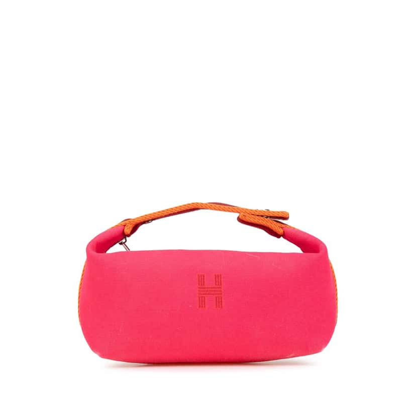 Hermès Small Canvas Bride A Brac Pink Canvas Good condition - Front View