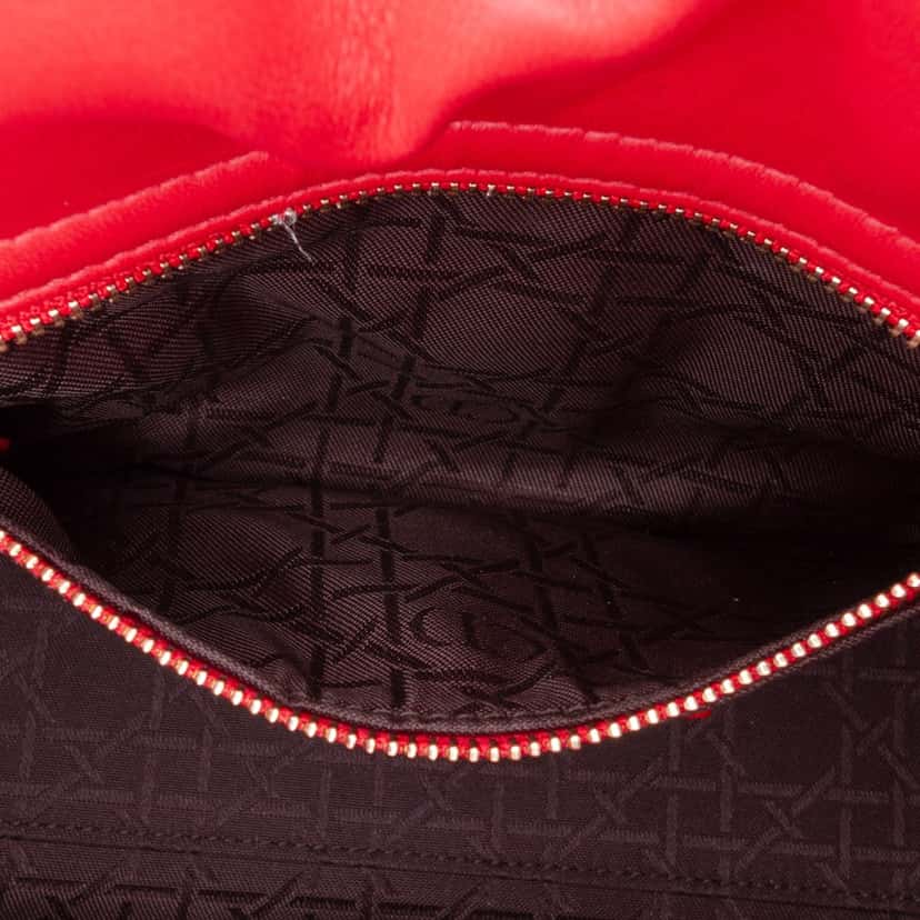 Dior Small Lambskin Cannage My ABCDior Lady Dior Red Leather Good condition - Box View