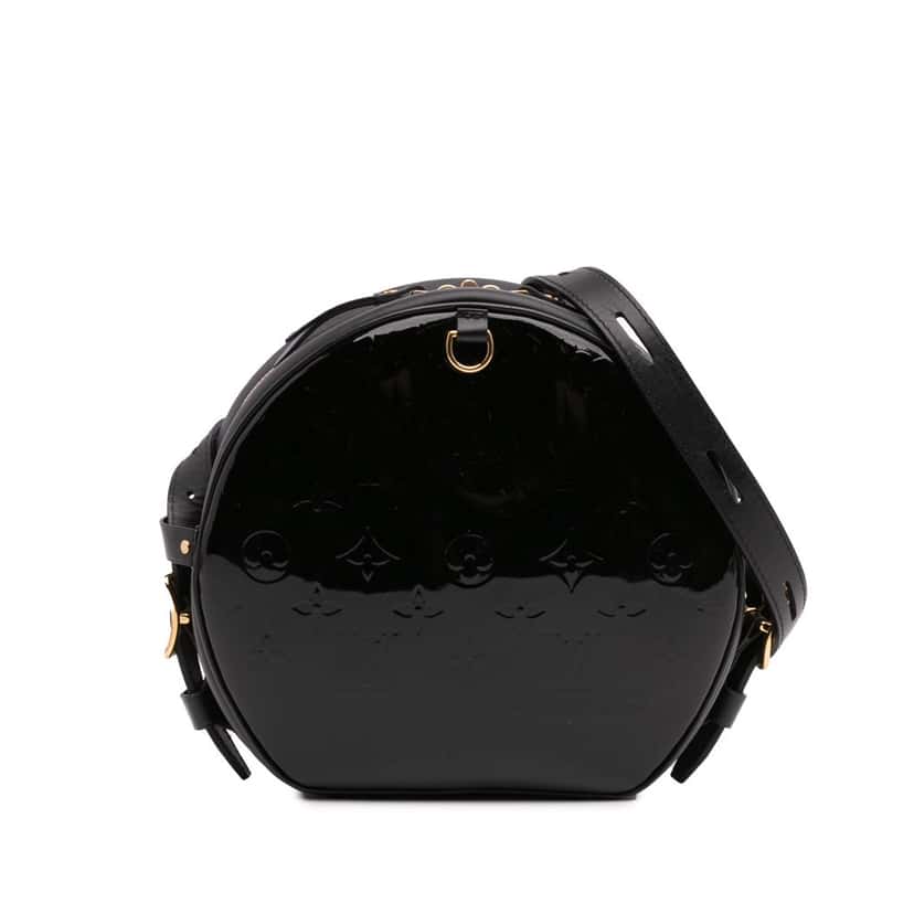 Louis Vuitton Monogram Vernis Boite Chapeau Souple MM Black Leather Good condition - Front View