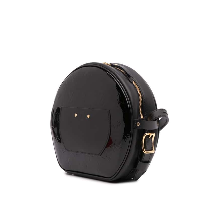 Louis Vuitton Monogram Vernis Boite Chapeau Souple MM Black Leather Good condition - Back View