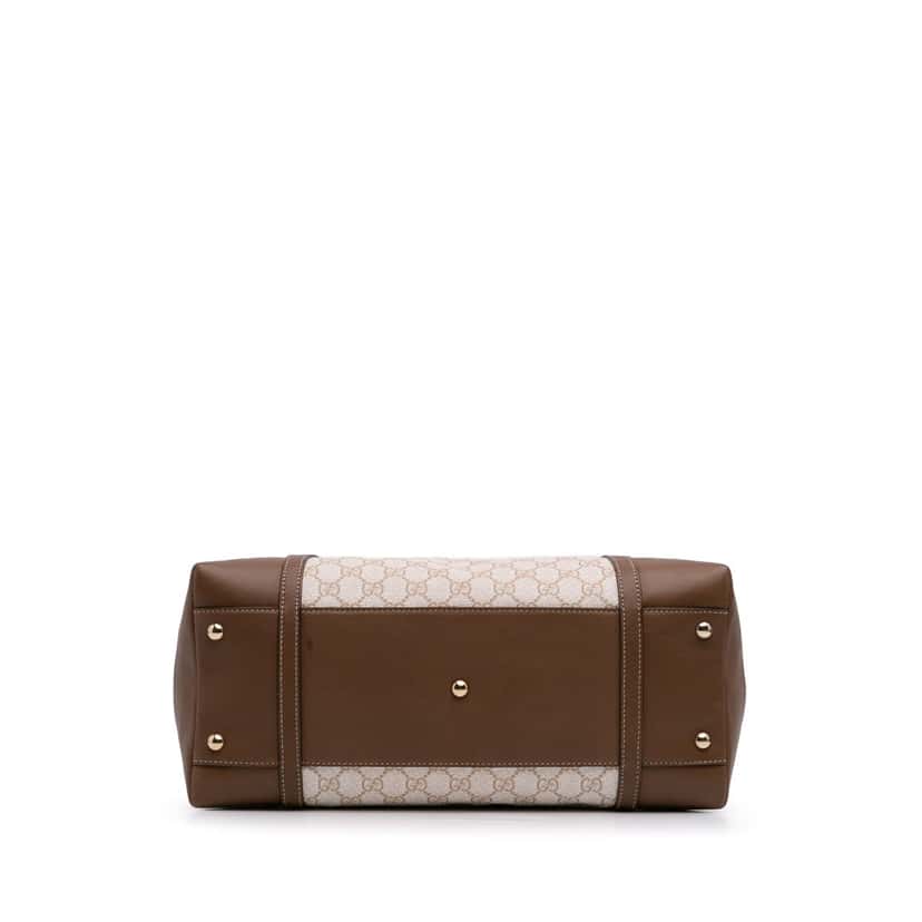 Gucci Large GG Supreme Nice Dome Satchel Brown Canvas Good condition - Inside View