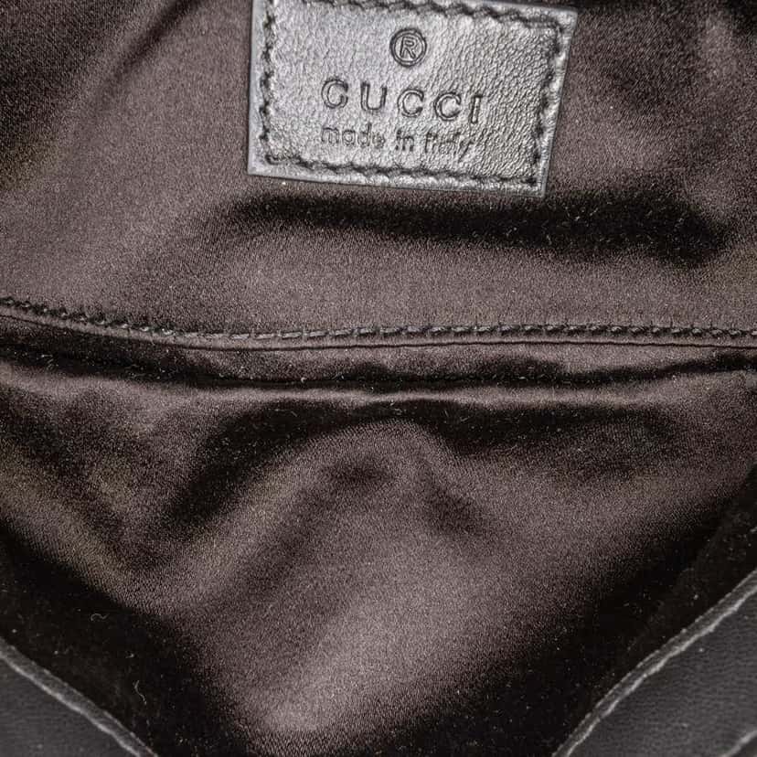 Gucci Small Leather Horsebit Chain Satchel Black Leather Good condition - Model View