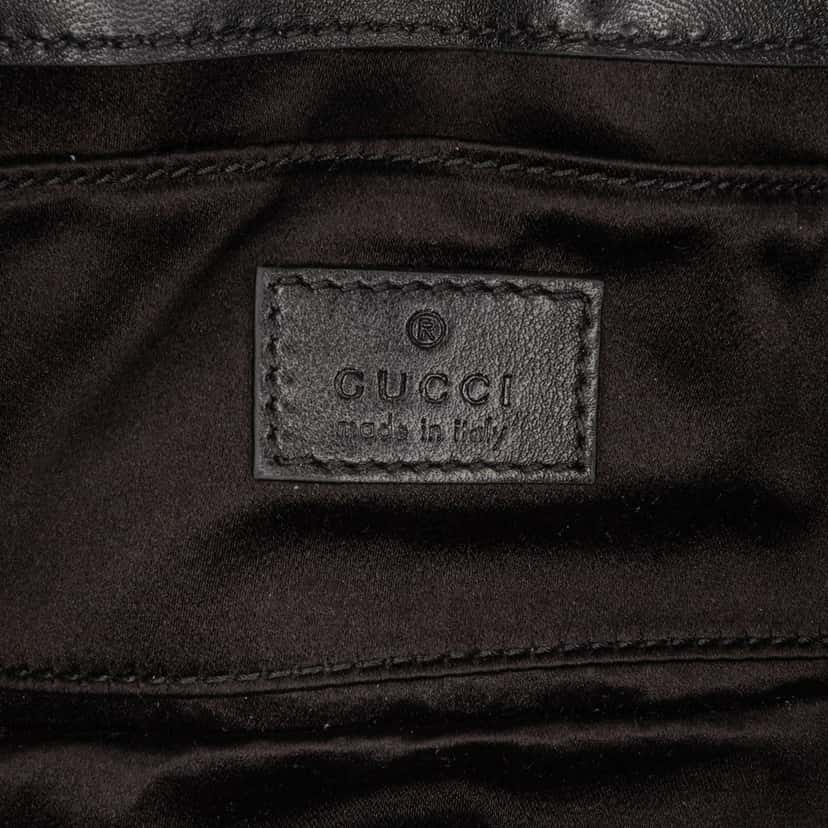 Gucci Small Leather Horsebit Chain Satchel Black Leather Good condition - Box View