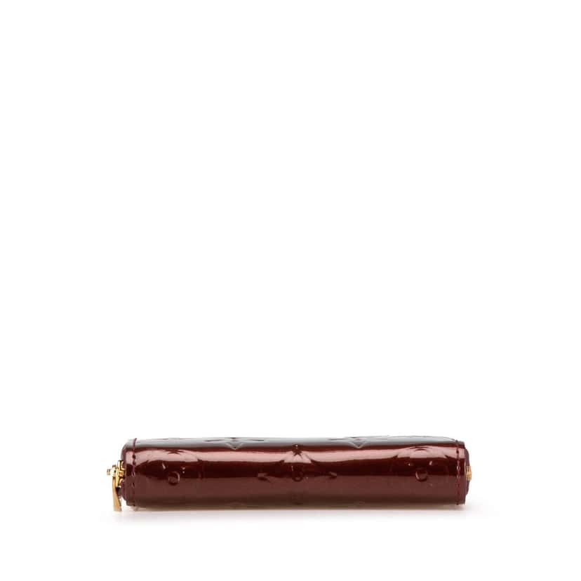 Louis Vuitton Monogram Vernis Zippy Coin Purse Red Leather Good condition - Inside View