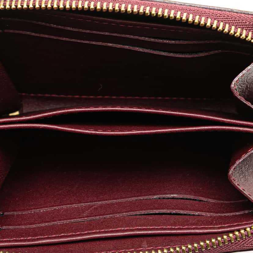 Louis Vuitton Monogram Vernis Zippy Coin Purse Red Leather Good condition - Model View