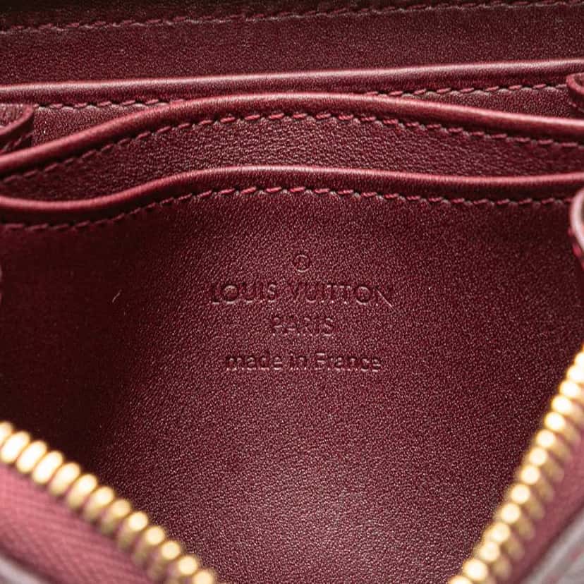 Louis Vuitton Monogram Vernis Zippy Coin Purse Red Leather Good condition - Box View