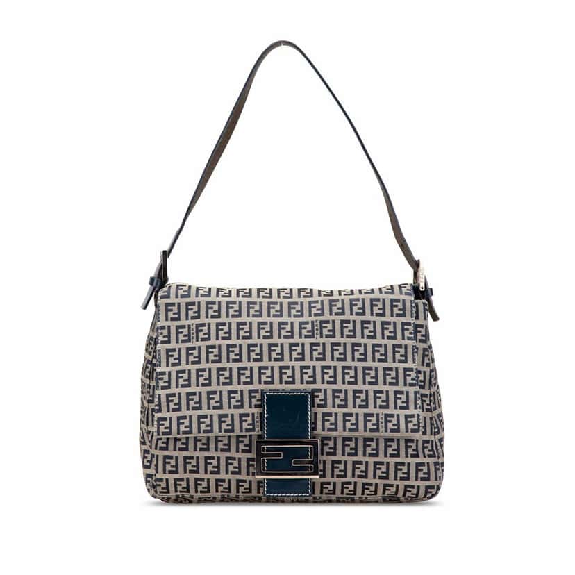 Fendi Zucchino Canvas Mamma Forever Grey Canvas Good condition - Front View