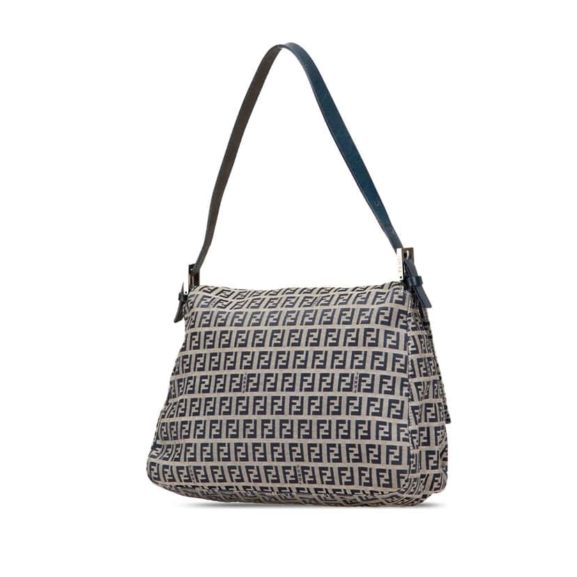 Fendi Zucchino Canvas Mamma Forever Grey Canvas Good condition - Back View