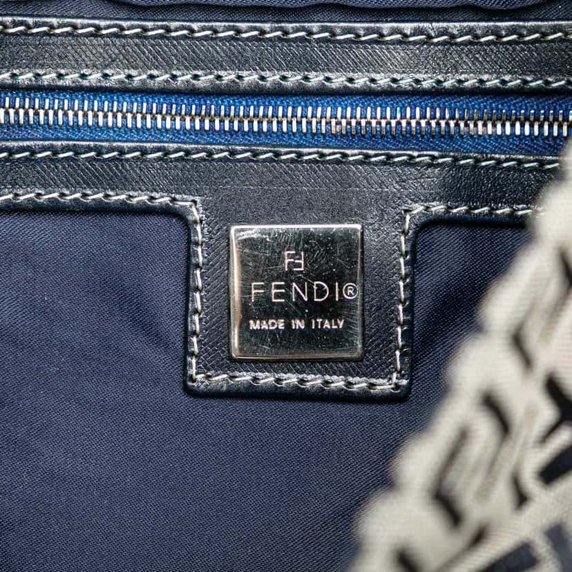 Fendi Zucchino Canvas Mamma Forever Grey Canvas Good condition - Box View