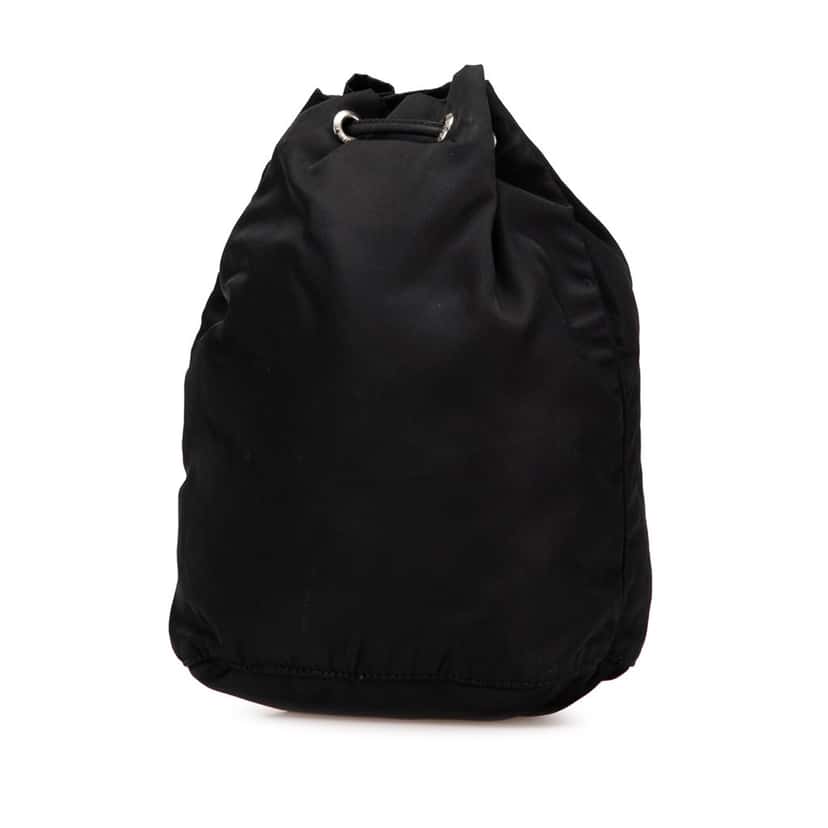 Prada Tessuto Drawstring Pouch Black Good condition - Back View