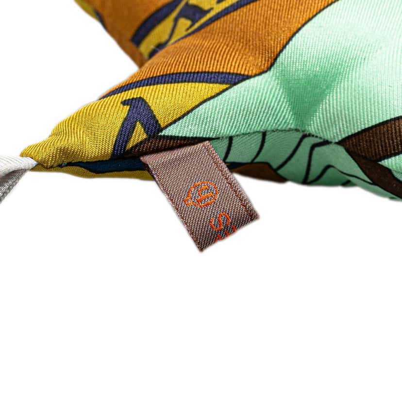 Hermès Petit H Star Ornament Bag Charm Yellow Silk Good condition - Back View