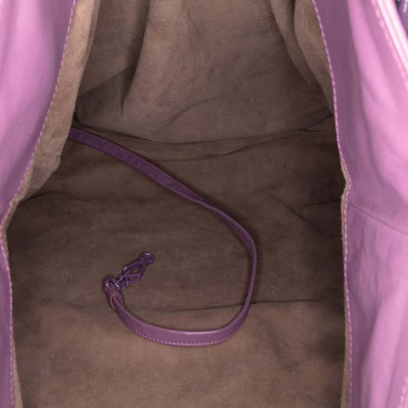 Bottega Veneta Vitello Mosaico Laque Tote Purple Leather Very good condition - Model View