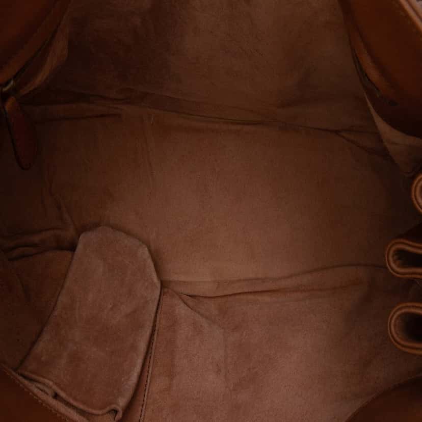 Bottega Veneta Nappa Intrecciato Trimmed Napoli Handbag Brown Leather Good condition - Model View