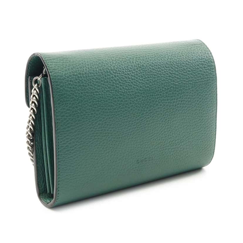 Gucci Leather Dionysus Wallet on Chain Green Leather Good condition - Back View