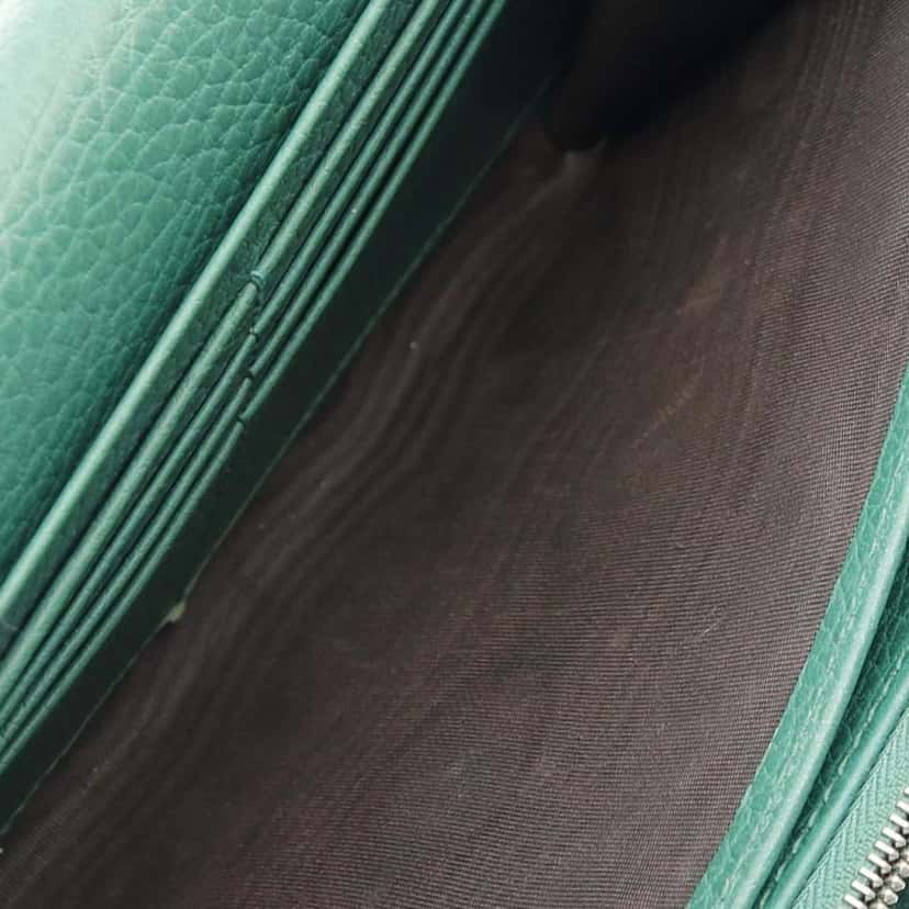 Gucci Leather Dionysus Wallet on Chain Green Leather Good condition - Box View