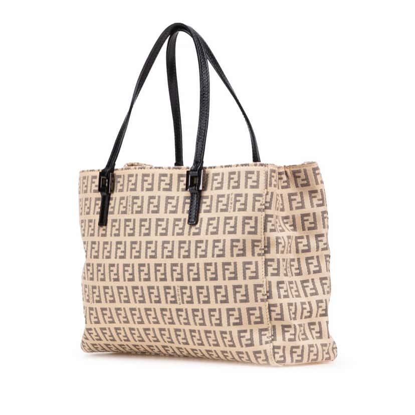 Fendi Zucchino Canvas Tote Brown Canvas Good condition - Back View