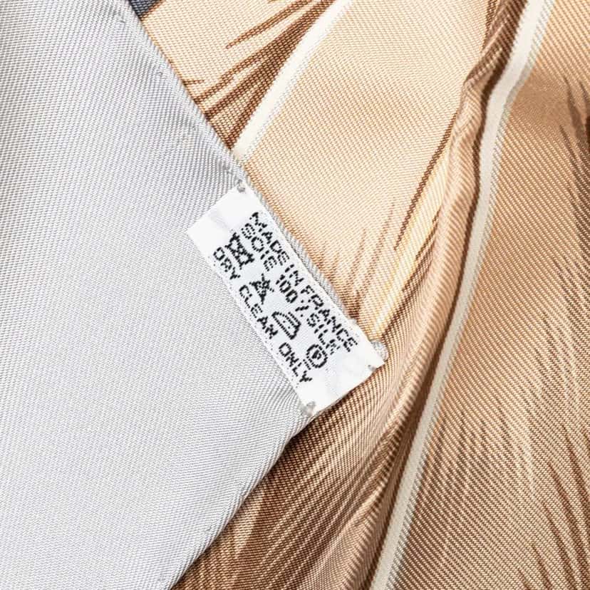 Hermès Brazil Detail Silk Scarf Grey Silk Good condition - Box View