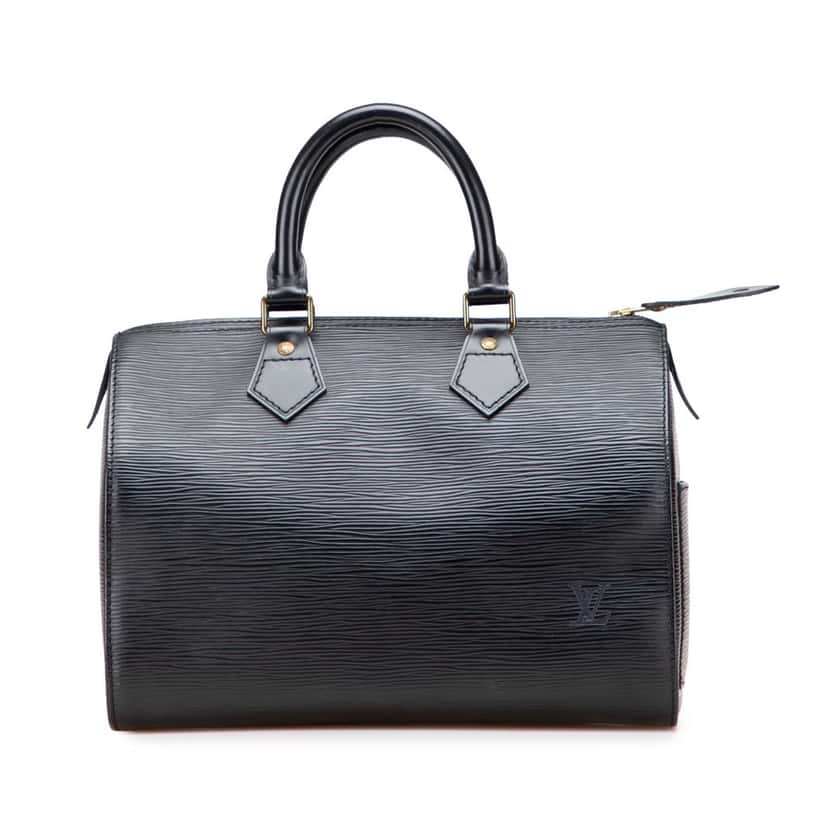 Louis Vuitton Epi Speedy 25 Black Leather Good condition - Front View
