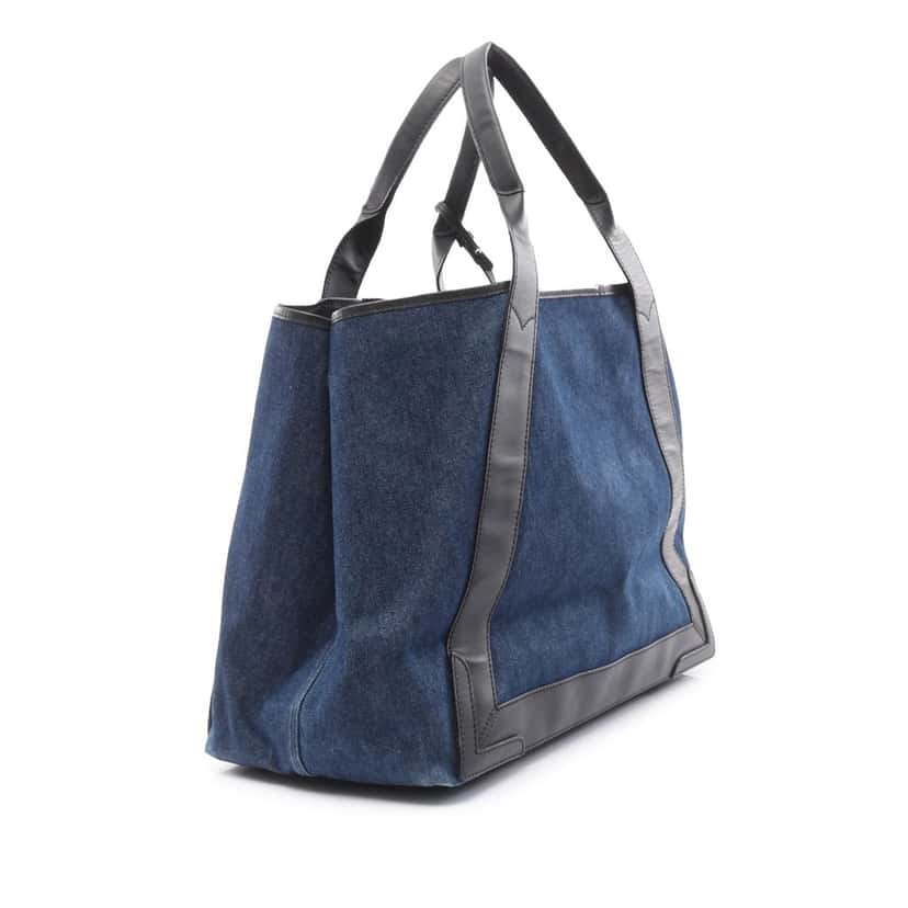 Balenciaga Denim Navy Cabas M Blue Denim Good condition - Back View