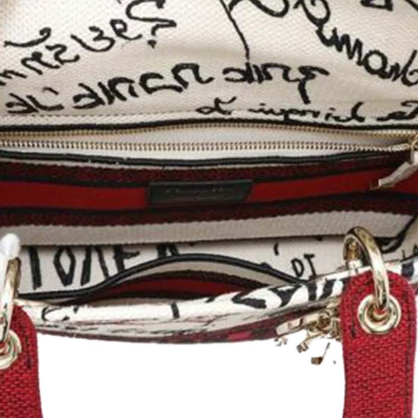 Dior Medium Canvas DiorAmour Graffiti Lady D Lite White Canvas Good condition - Model View