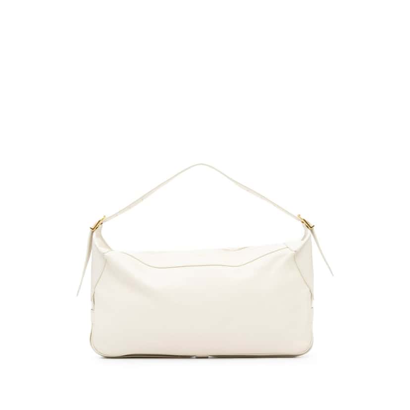 Celine Medium Calfskin Romy Shoulder Bag White Leather Good condition - Front View