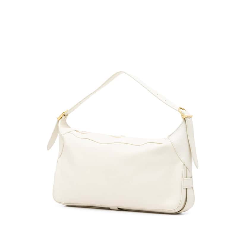 Celine Medium Calfskin Romy Shoulder Bag White Leather Good condition - Back View