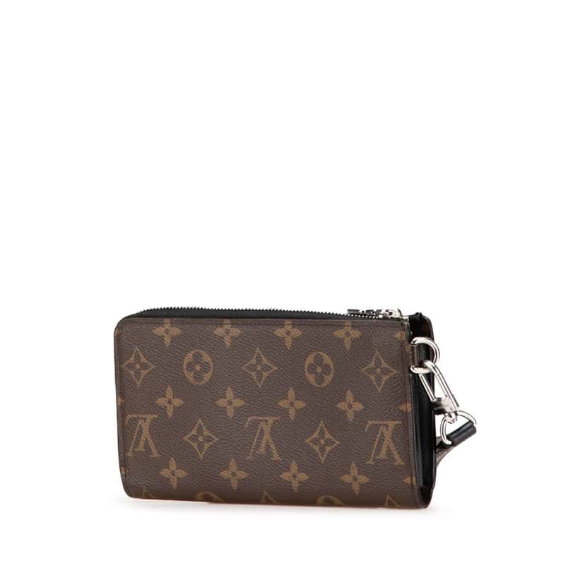 Louis Vuitton Monogram Macassar Zippy Dragonne Wallet Brown Canvas Good condition - Back View