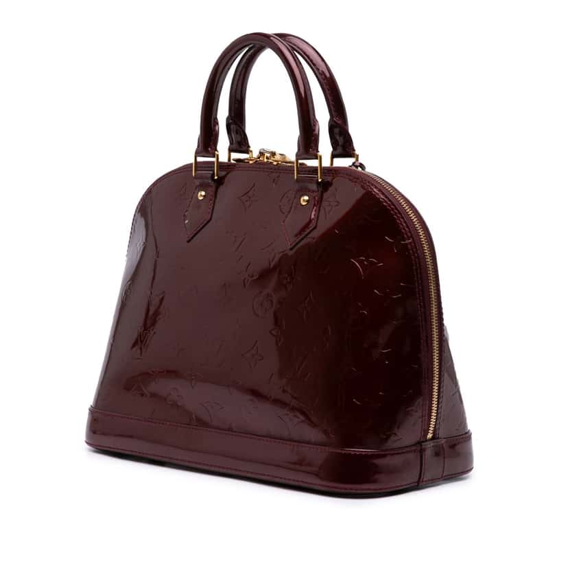 Louis Vuitton Monogram Vernis Alma PM Red Leather Good condition - Back View