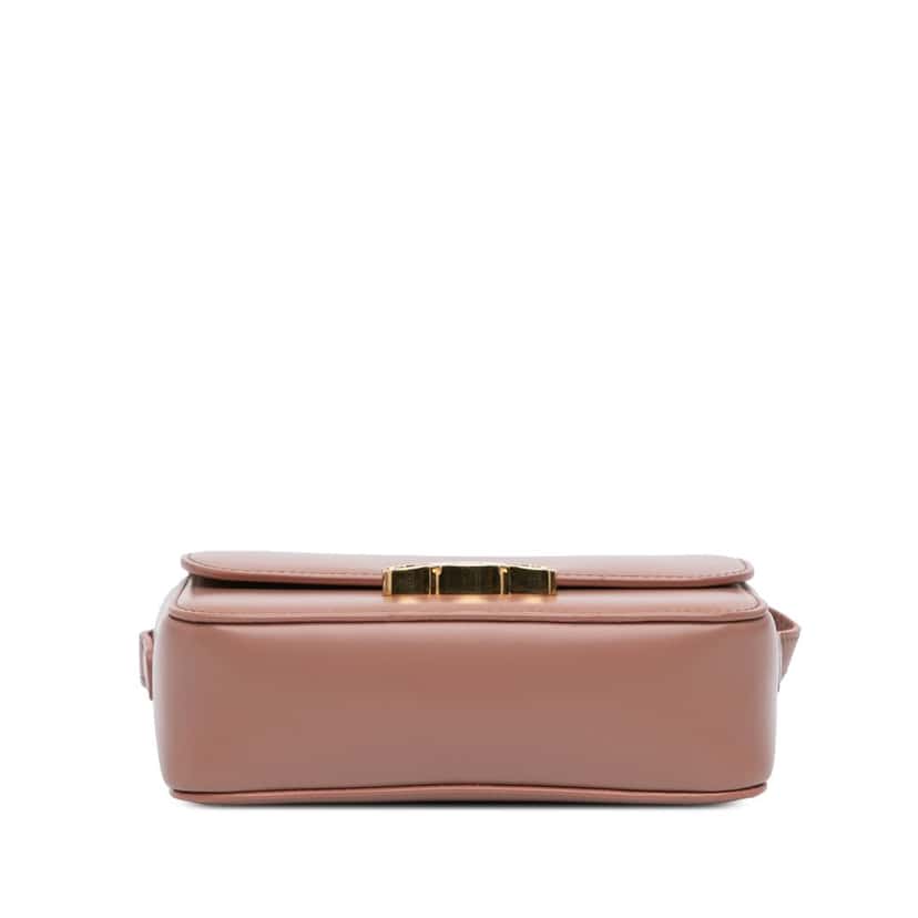 Celine Teen Shiny Calfskin Triomphe Crossbody Brown Leather Good condition - Inside View