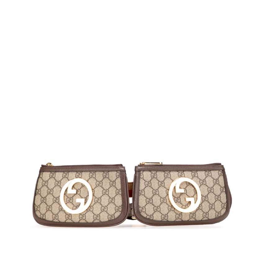 Gucci Mini GG Supreme Blondie Belt Bag Brown Canvas Good condition - Front View