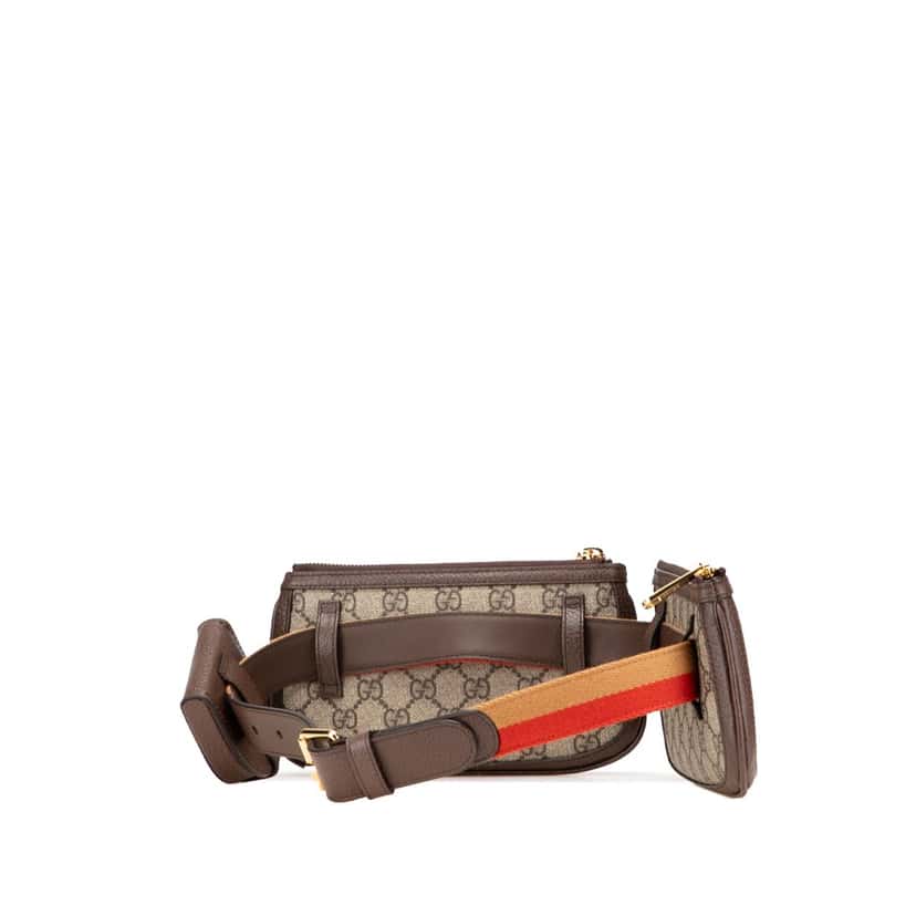 Gucci Mini GG Supreme Blondie Belt Bag Brown Canvas Good condition - Back View